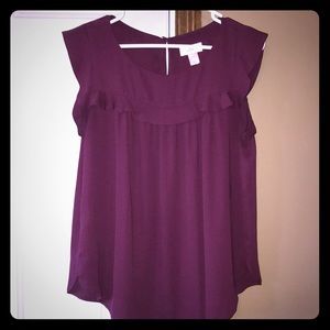 Loft Cranberry Blouse